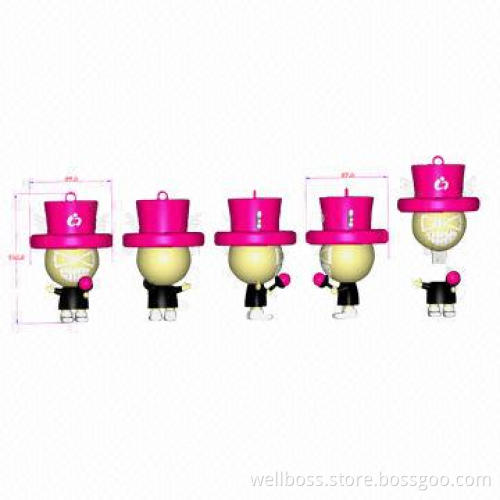 1 to 32GB high R/W speed PVC USB flash drive for gifts, various shapes are available
